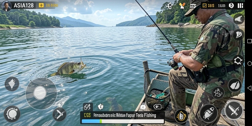Tangkapan ikan besar di ASIA128 yang menantang dan menyenangkan.