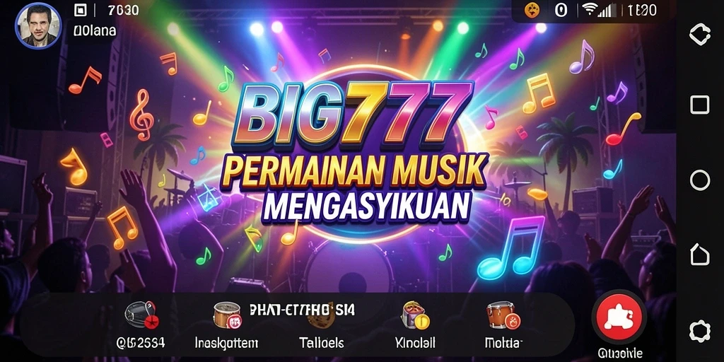 Tampilan gameplay <strong>BIG777</strong> yang seru dengan berbagai pilihan lagu musik.