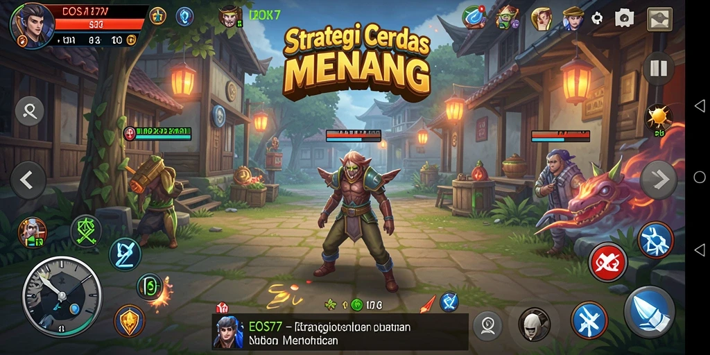 Screenshot utama menunjukkan momen seru dalam pertempuran strategi.