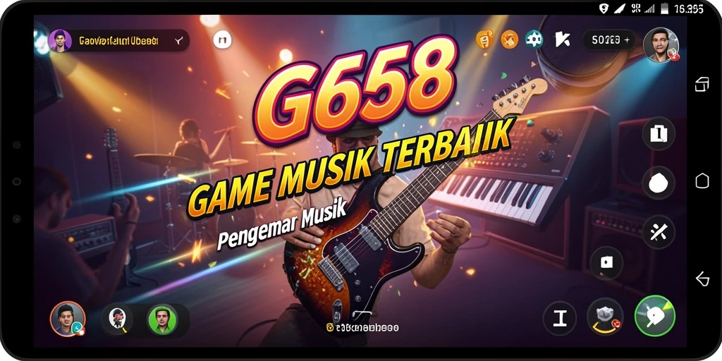 Tangkapan layar dari gameplay G668 yang menampilkan elemen musik interaktif.