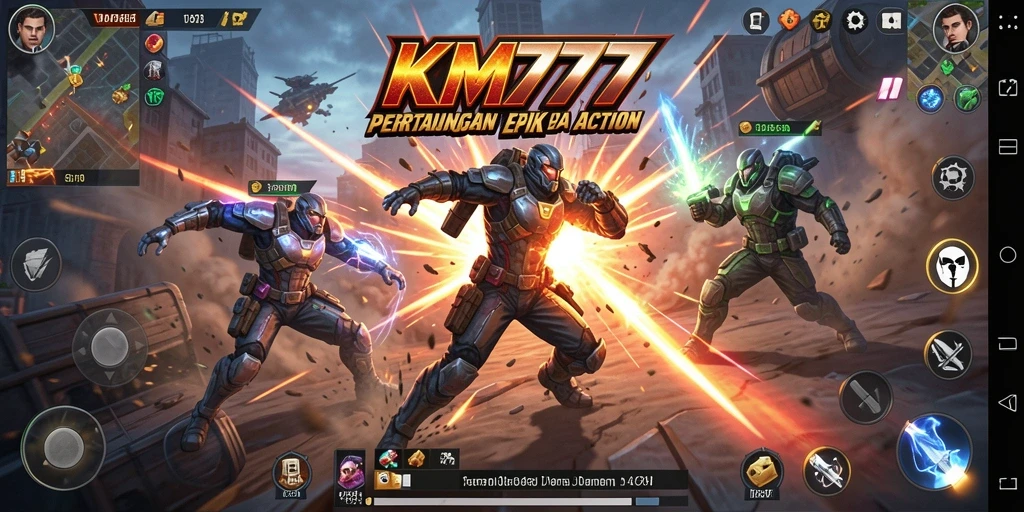 Tampilan gameplay KM777 yang mendebarkan dan penuh aksi.