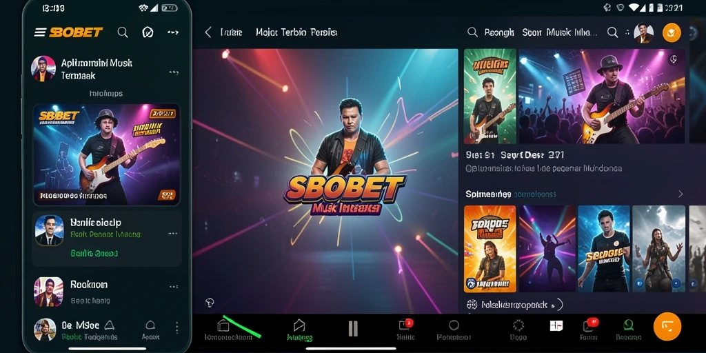 Screenshot utama SBOBET menampilkan gameplay musik yang seru dan interaktif.