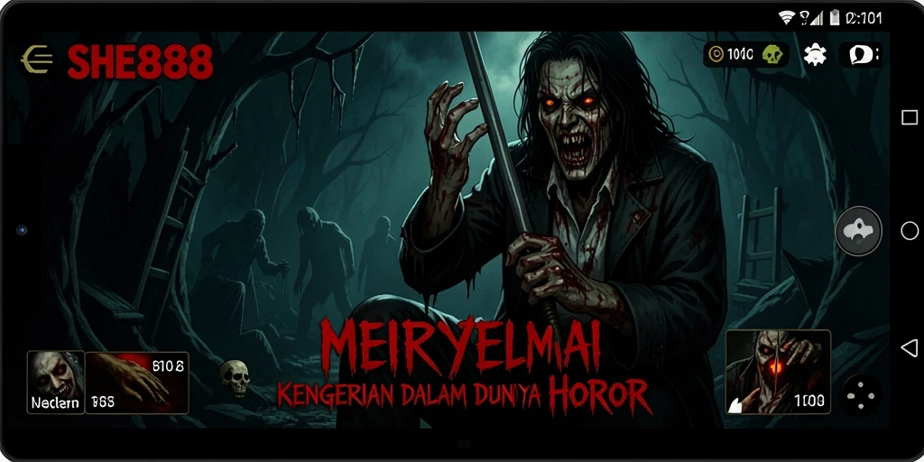 Screenshot gameplay menakutkan di dunia horror SHE888.