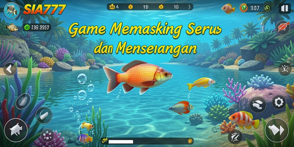 Tampilan gameplay SIA777 yang menarik saat memancing ikan.